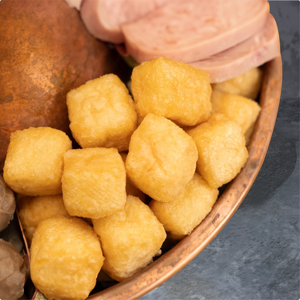 Zuming Oil Fried Mini Tofu golden crispy tofu cubes with soft texture